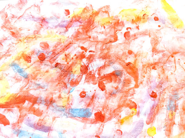 Colorful abstract watercolor painting