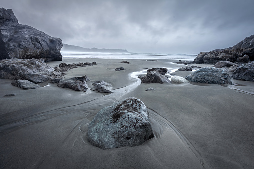 Moody day along the shores of Pacific Rim National Park, located on western Vancouver Island.