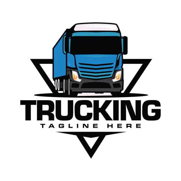 Vector illustration of Trucking company logo design template