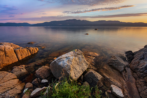 Sunset along the shores of southern Vancouver Island