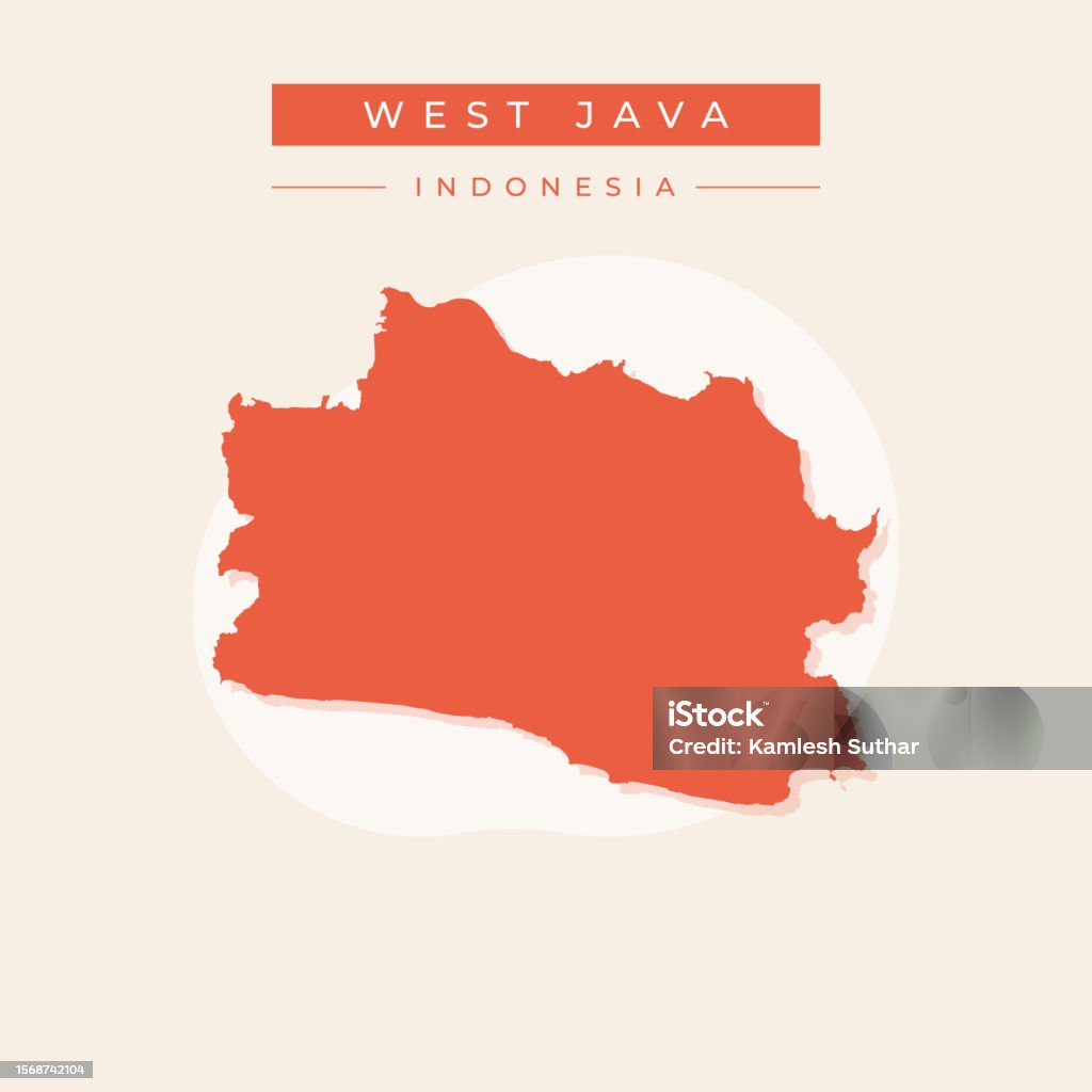 Vector Illustration Vector Of West Java Map Indonesia Stock ...
