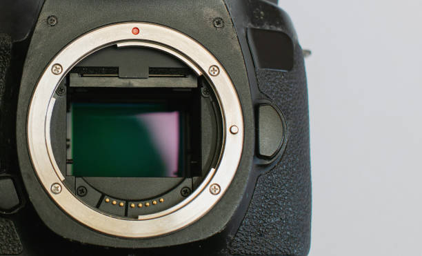 istock Close-up full-frame digital camera and lens mount sensors 1568742134