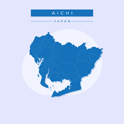 Vector illustration vector of Aichi map japan
