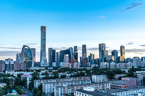 China Beijing CBD city time-lapse urban development
