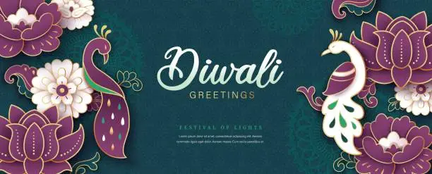 Vector illustration of Happy Diwali