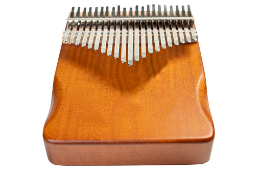 Kalimba is isolated over white background. World music day concept