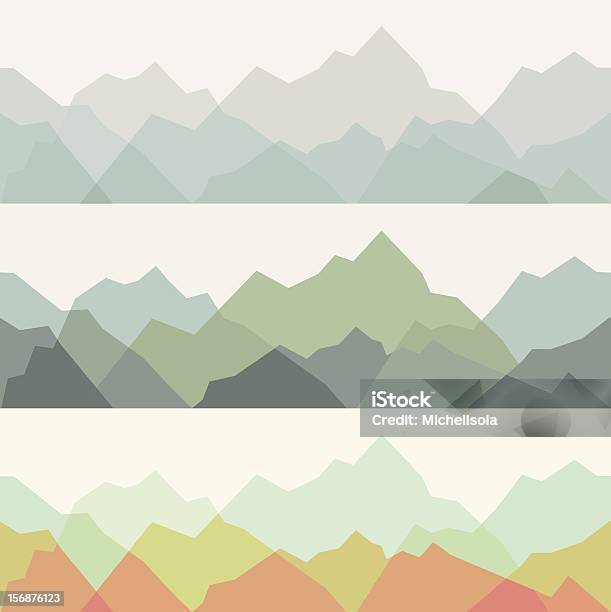 Bergenahtlose Muster Stock Vektor Art und mehr Bilder von Berg - Berg, Nahtloses Muster, Bildhintergrund