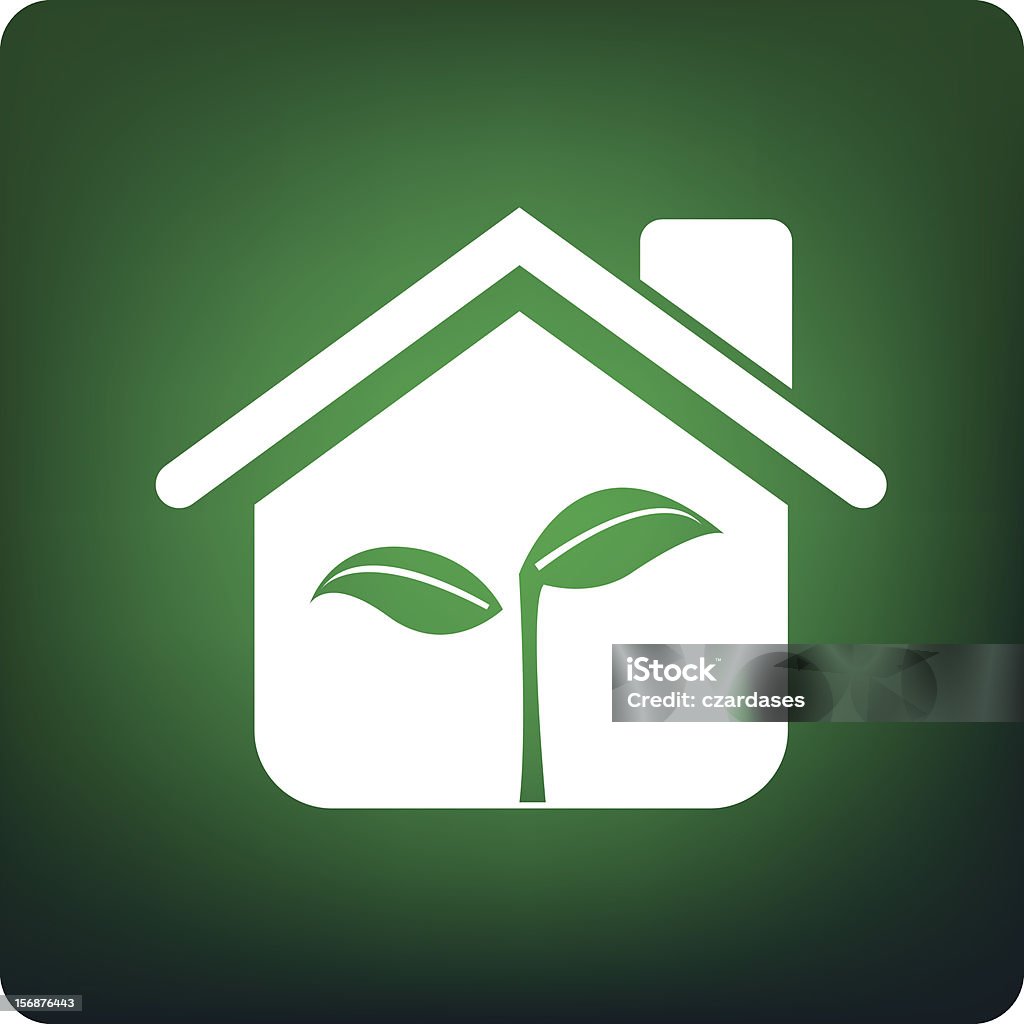 Zielony house - Grafika wektorowa royalty-free (Bez ludzi)