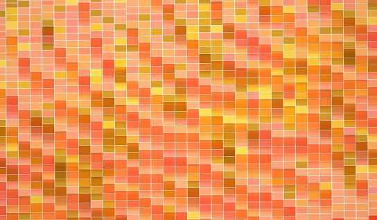 yellow and orange color abstract pattern voxel background 3DCG