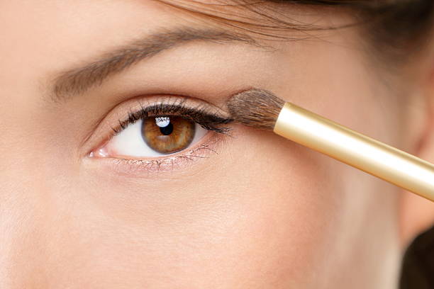 istock Eye makeup woman applying eyeshadow powder 156880756