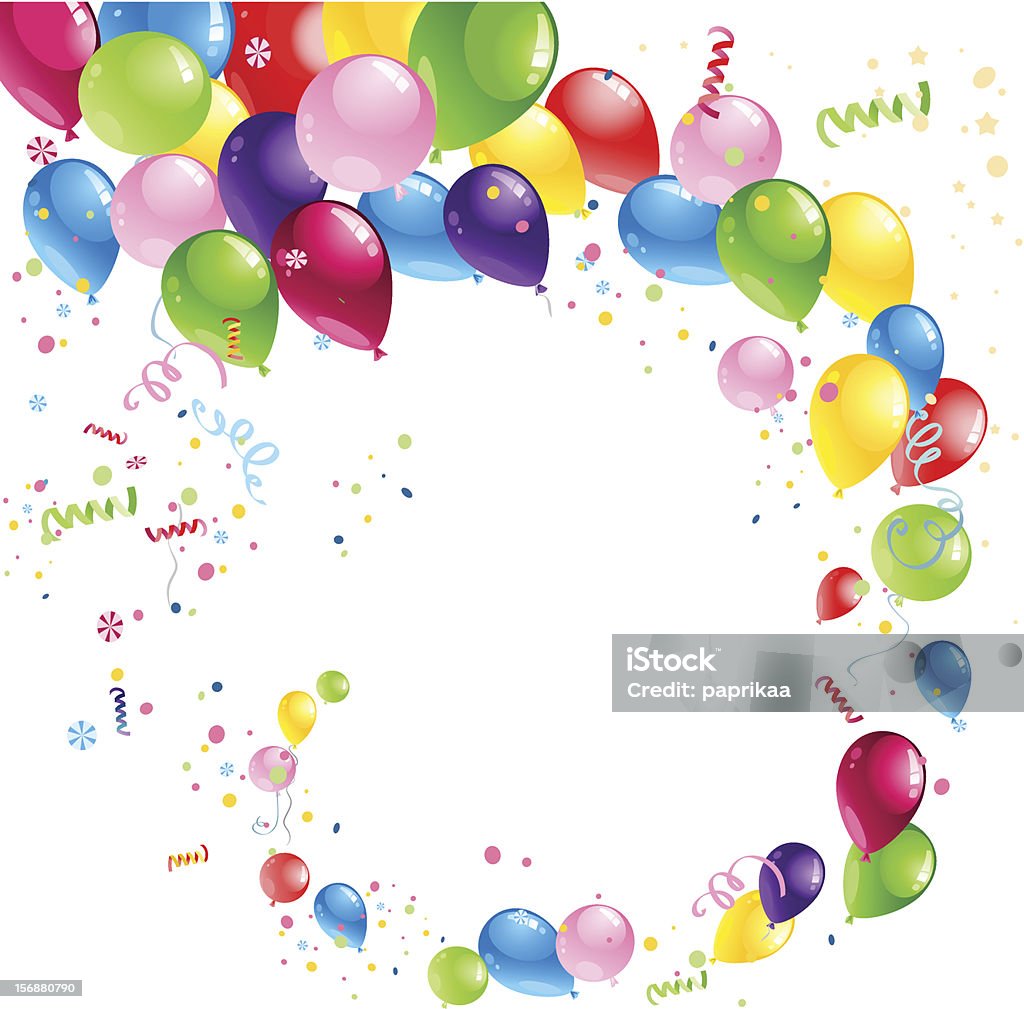 Balloons swirl Swirl of multicolor balloons with space for text  Abstract stock vector
