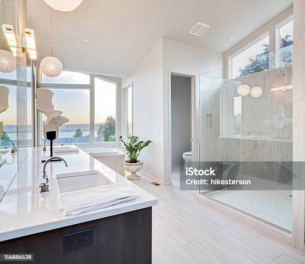 Beautiful Bathroom In Luxury Home Stock Photo - Download Image Now - Bathroom, Home Addition, Luxury