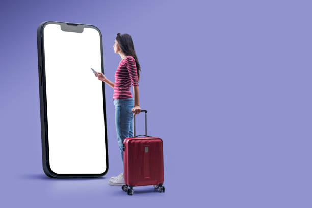 istock Woman using a travel app on smartphone 1568871575