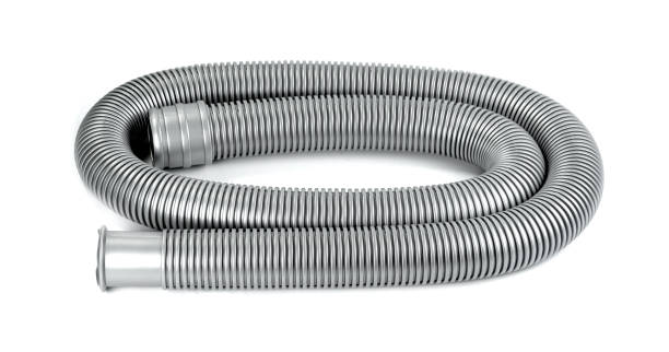 istock Corrugated pipe for washing machine isolated on white background 1568887042