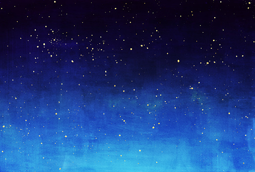 Beautiful night sky watercolor style illustration