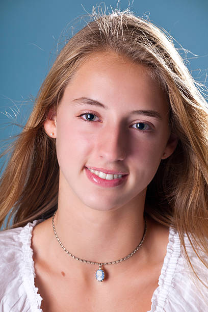 Sorridente Menina adolescentes - fotografia de stock