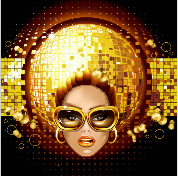 Golden disco – artystyczna grafika wektorowa