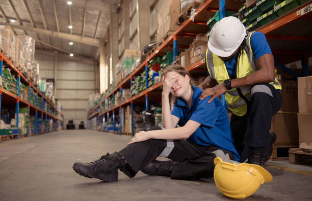 istock A warehouse worker leg accident in a large warehouse 1568949367