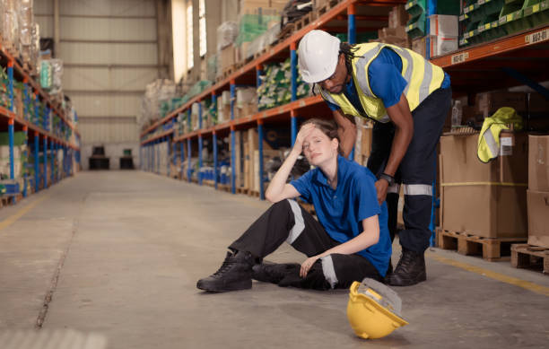 istock A warehouse worker leg accident in a large warehouse 1568951077
