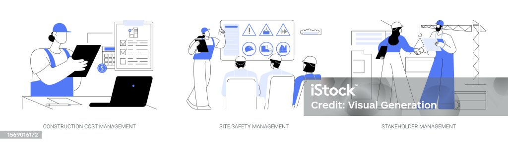 Construction Management Graphics Construction Management Abstract Concept Vector Illustrations Stock ...