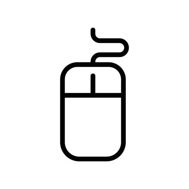 Vector illustration of Computer Mouse line icon