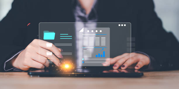 istock Accountant showing office document auditing concept ,plan review process and assess correctness ,Management of important document storage of organization ,document system ,accountant Audit documents 1569043602