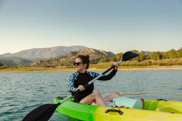 istock Kayaking on the lake 1569048648