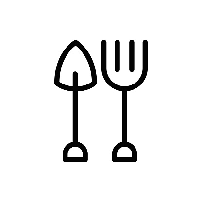 Garden tools, Digging Tools, Farming line icon