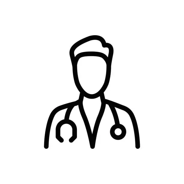 Vector illustration of Doctor, Healthcare and Medical line icon