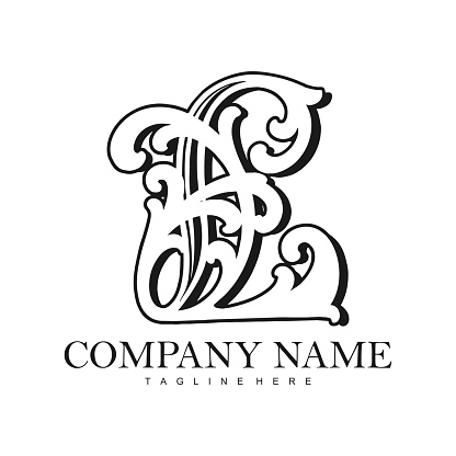 Modern classic timeless appeal L letter monogram logo monochrome vector illustrations for your work logo, merchandise t-shirt, stickers and label designs, poster, greeting cards advertising business company or brands