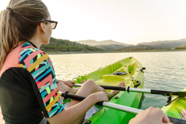 istock Kayaking together on the lake 1569059699