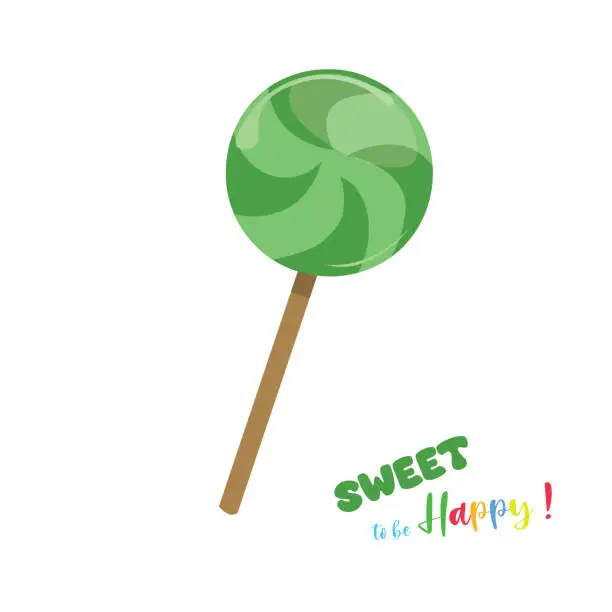 Vector illustration of Sweet lollipop vector