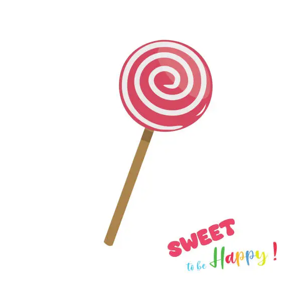 Vector illustration of Sweet lollipop vector