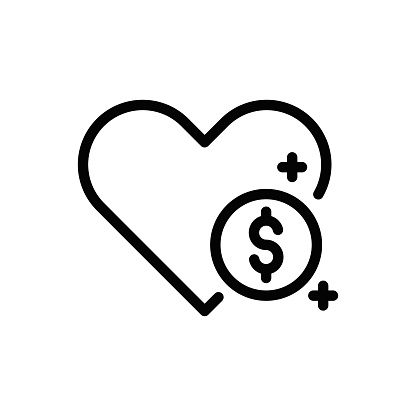 Fundraising, Charity and Donation, line icon