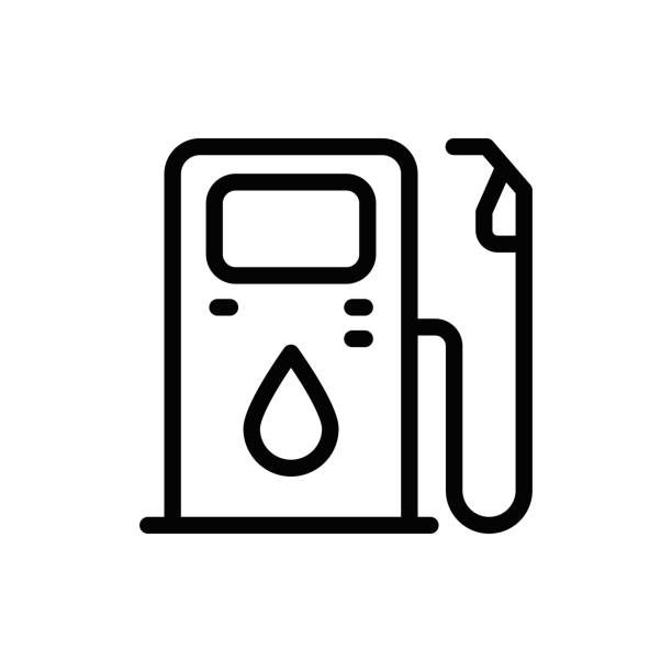 ilustrações de stock, clip art, desenhos animados e ícones de gas station, oil industry,  line icon - oil drum barrel fuel storage tank container