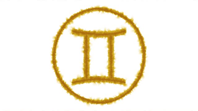 [M] Ink-Drawn Zodiac Symbols - Gemini Symbol