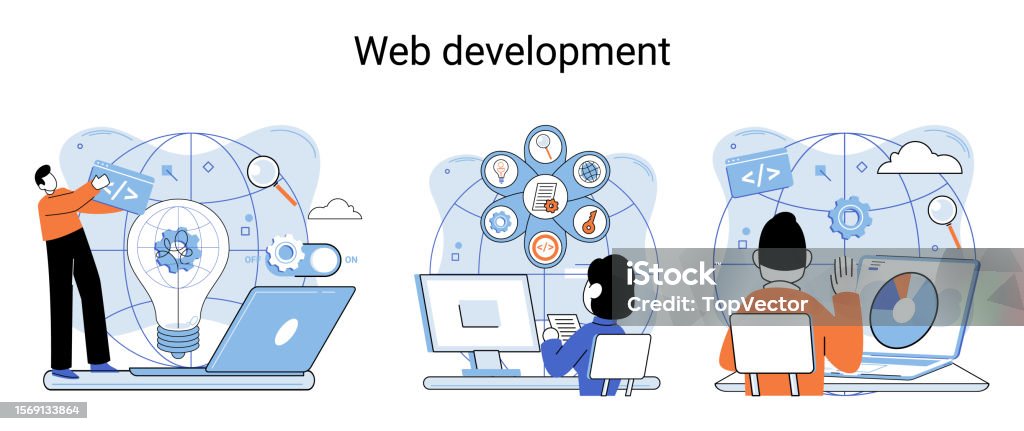 Web Development Coding And Programming Creation Digital Software Mobile ...