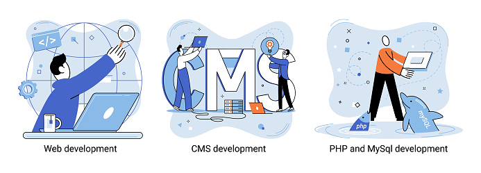 Website Architecture Concepts Web Development Php Mysql Cms Interface ...