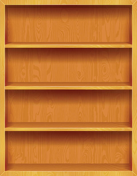 wooden bookshelves background - 書櫃 幅插畫檔、美工圖案、卡通及圖標