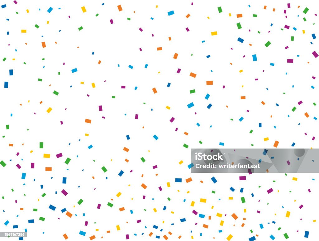 Light Color Confetti Pattern Holiday Rectangular Confetti Light Rainbow Glitter Confetti Background ...