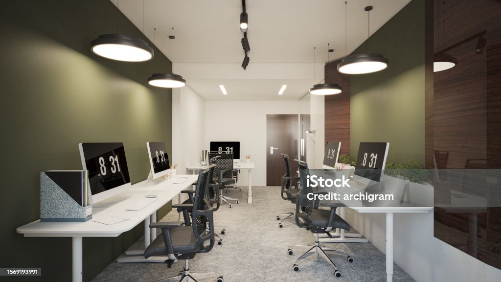 Interior Design Computer Generated Image Of Office Architectural ...