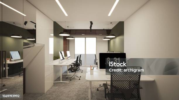 Office Visualization Render Interior Design Computer Generated Image Of Office Architectural ...