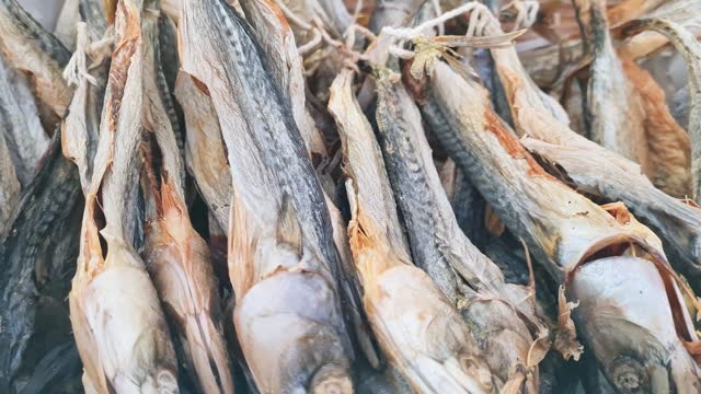 Dried fish selling