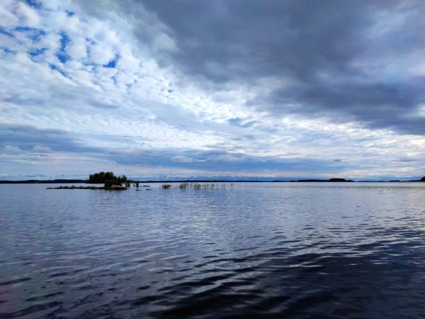 Lake Saimaa in Finland stock photo