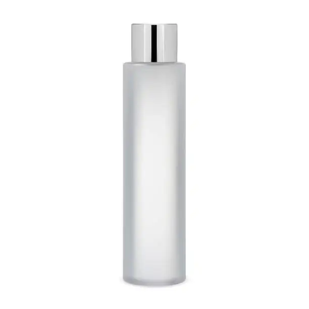 Vector illustration of Cylinder lotion bottle, skin toner container blank