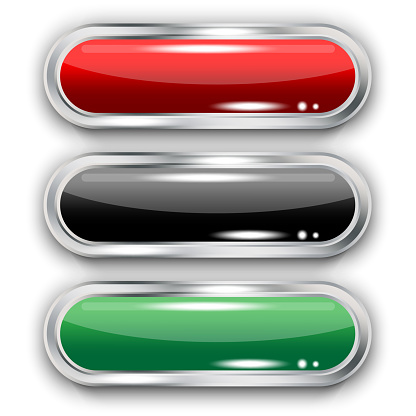Blank Colored Internet Web Button Set Vector Illustration Eps 10 Stock ...