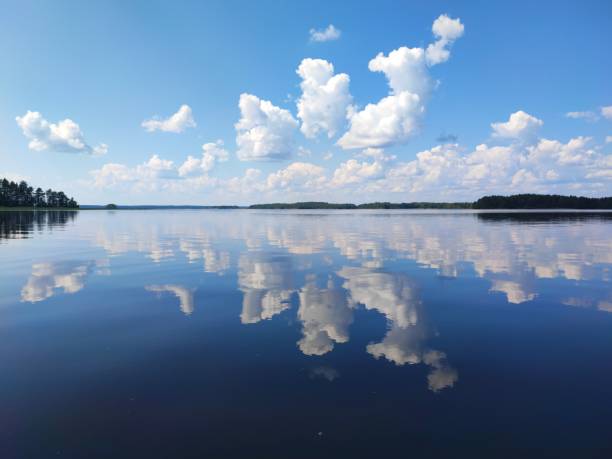 Lake Saimaa in Finland stock photo