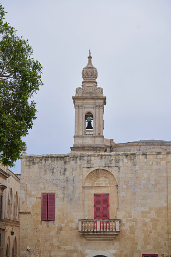 Rabat, Malta - June 10, 2023: Historic Church of the Annunciation of Our Lady in the ancient fortified city of Rabat in Malta