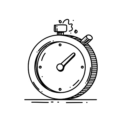 Stopwatch Line icon, Sketch Design, Pixel perfect, Editable stroke. Logo, Sign, Symbol.
