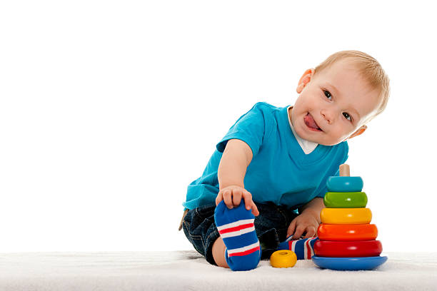 istock A young boy playing with the toys 156930341